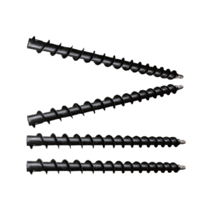 Spiral drill rod for borehole drilling