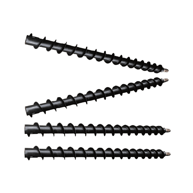 Spiral drill rod for borehole drilling